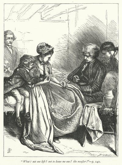 Illustrasjon for The Vicar of Wakefield (gravering) av George John Pinwell
