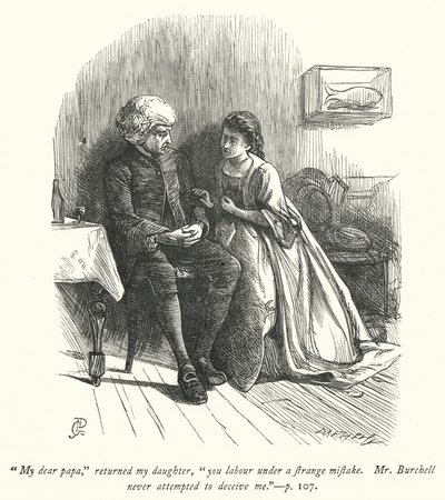 Illustrasjon for The Vicar of Wakefield (gravering) av George John Pinwell