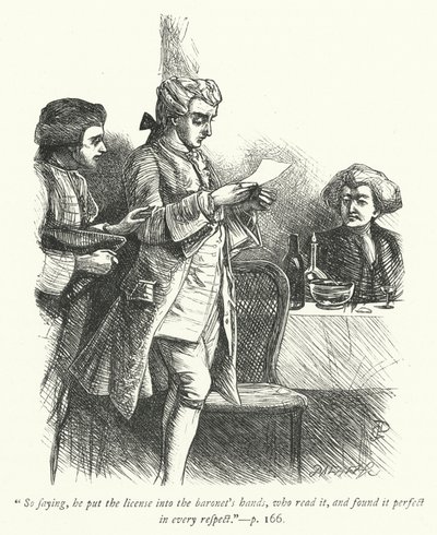 Illustrasjon for The Vicar of Wakefield (gravering) av George John Pinwell