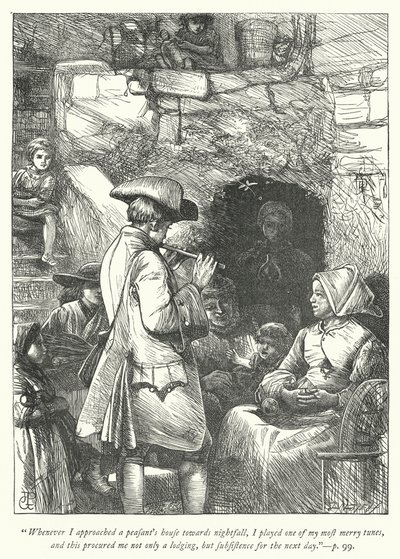 Illustrasjon for The Vicar of Wakefield (gravering) av George John Pinwell