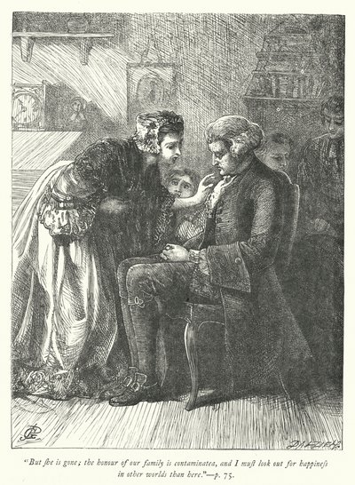 Illustrasjon for The Vicar of Wakefield (gravering) av George John Pinwell
