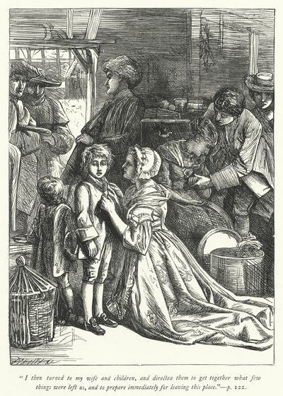 Illustrasjon for The Vicar of Wakefield (gravering) av George John Pinwell