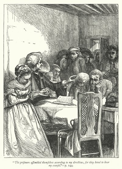 Illustrasjon for The Vicar of Wakefield (gravering) av George John Pinwell