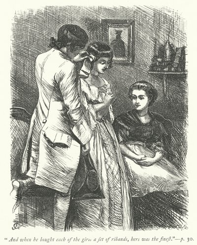 Illustrasjon for The Vicar of Wakefield (gravering) av George John Pinwell