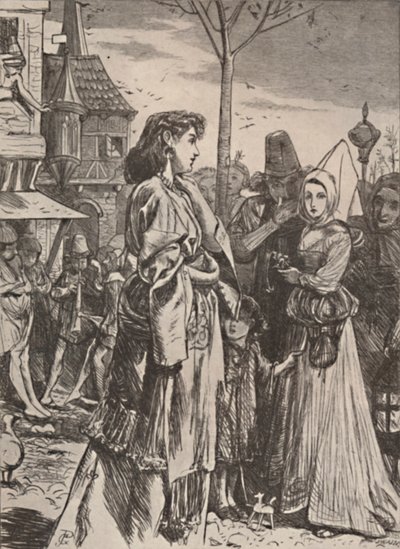 Illustrasjon fra diktet A Becketts Troth., c1860-1875, 1923 av George John Pinwell