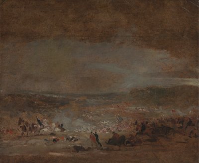 Studie for 'Battle of Waterloo' av George Jones