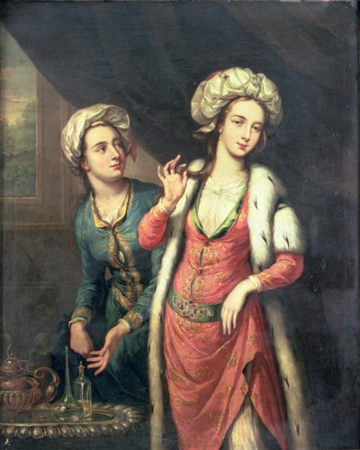 Portrett av en dame som antas å være Lady Mary Wortley Montagu av George Knapton
