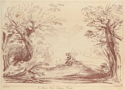 Uten tittel: Landskap med figurer av George Knapton