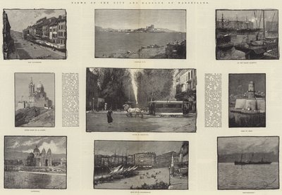 Utsikt over byen og havnen i Marseille av George L. Seymour