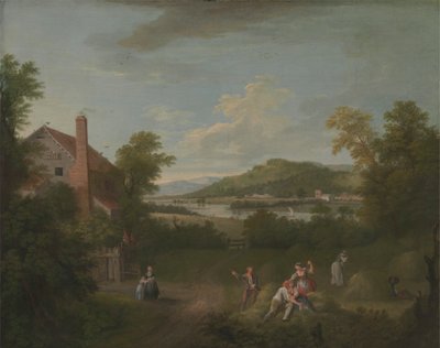 Landskap med gårdsarbeidere av George Lambert