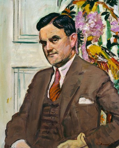 Dr Tom J Honeyman, direktør for Glasgow Art Galleries 1939-54, ca. 1930 (olje på lerret) av George Leslie Hunter