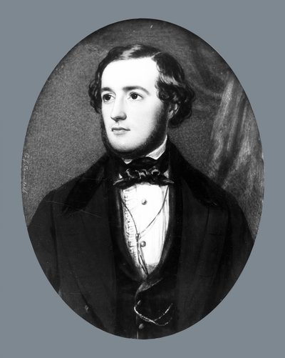 Portrett av en gentleman, ca. 1845-1850. av George Lethbridge Saunders