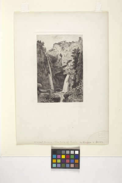 The Falls Of Tivoli (blekk) av George Loring Brown