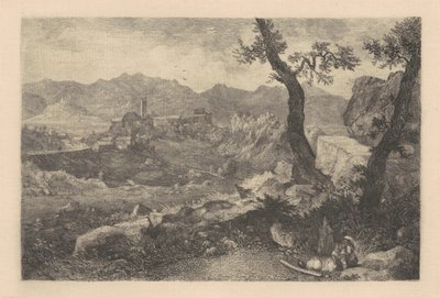 Utsikt nær Roma av George Loring Brown