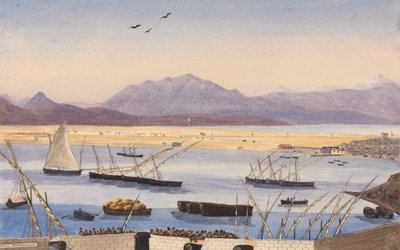 En del av Gibraltarbukta, de spanske linjene av George Lothian Hall