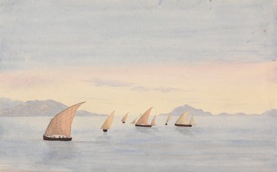 Tarifa Point, Spania og Mons Abyla, Afrika av George Lothian Hall