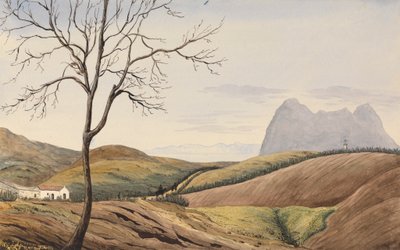 Gibraltarklippen fra Alameida ved San Roque av George Lothian Hall