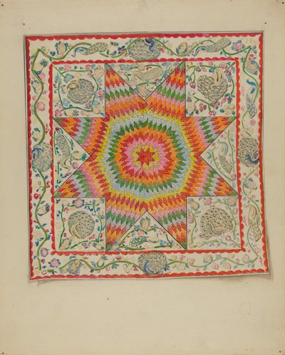 Applikasjons- og patchwork-omslag av George Loughridge