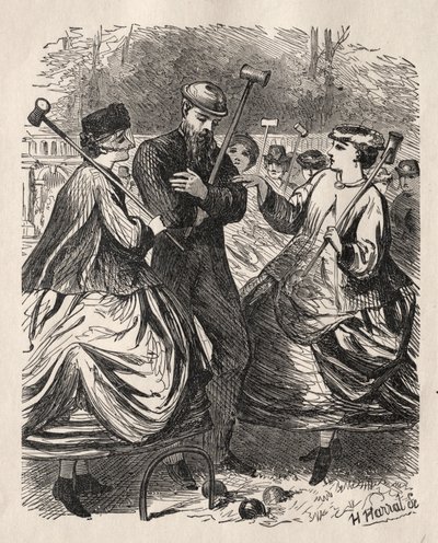 Vår krokettfest, 1864. av George Louis Palmella Busson Du Maurier