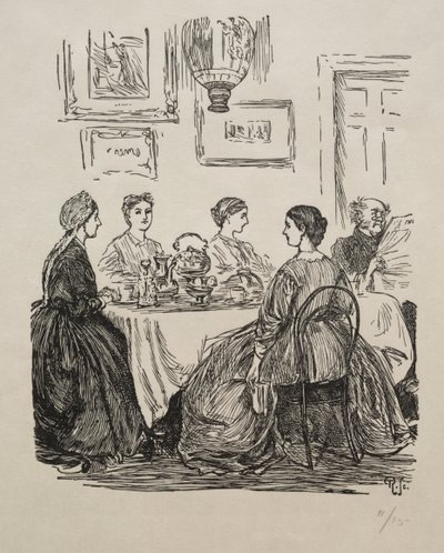 Det årlige spørsmålet - Hvor skal vi gå, 1865. av George Louis Palmella Busson Du Maurier