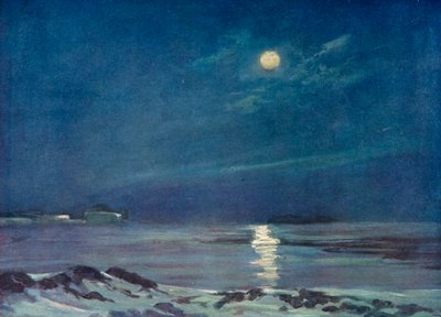 Fullmåne om vinteren, c1908, 1909 av George Marston