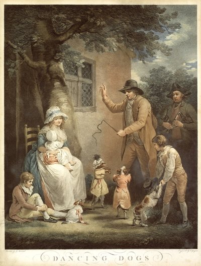 Dansende hunder, ca. 1800 av George Morland