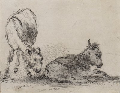 Eselføll (kull på papir) av George Morland