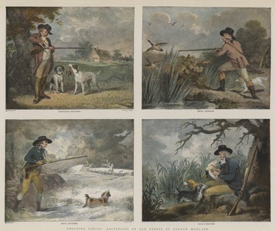 Shooting Brikker (chromolitho) av George Morland