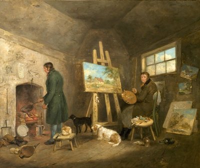 The Artist in His Studio and His Man Gibbs, 1802 av George Morland