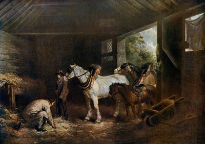 Innsiden av stallen, 1791, 1912. av George Morland