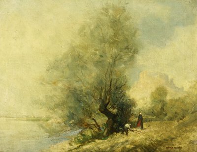 På Seinen nær Chateau Gaillard ved Les Andeleys mellom Rouen og Paris av George Murray