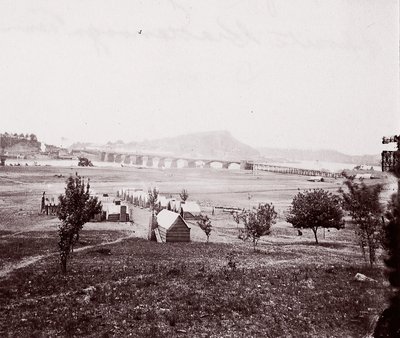 Bridge Builders Camp overfor Chattanooga, ca. 1864. av George N. Barnard