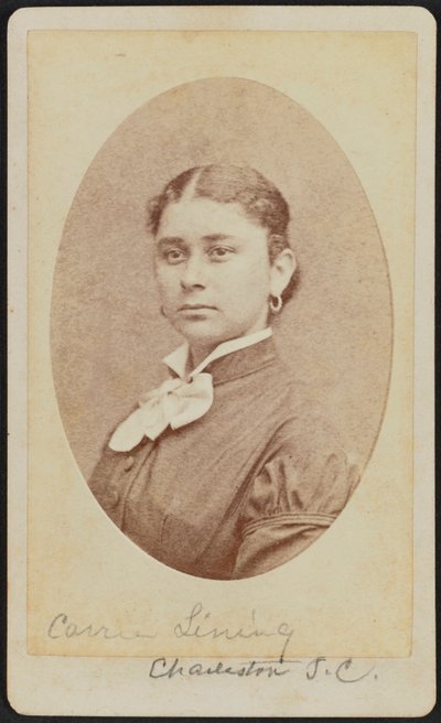 Carte-de-visit-portrett av Carrie Lining, ca. 1875. av George N. Barnard