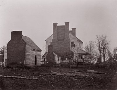 Lewis House. Battlefield of Bull Run, 1861-62. av George N. Barnard