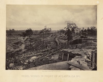 Opprørernes forsvarsverk foran Atlanta, Georgia, nr. 1 av George N. Barnard