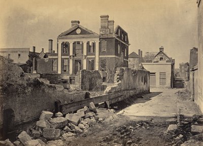 Ruinene av Pinckney-herskapshuset, Charleston, South Carolina av George N. Barnard