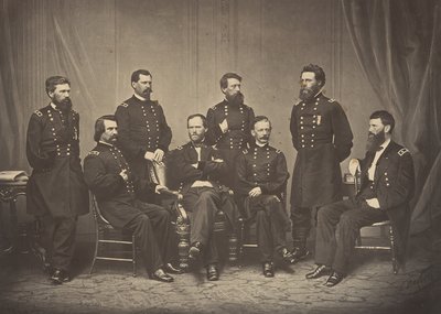 Sherman og hans generaler, 1860-tallet. av George N. Barnard