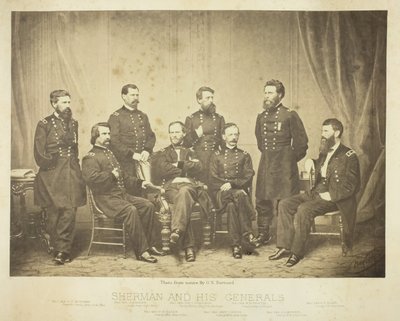 Sherman og hans generaler, 1865. av George N. Barnard