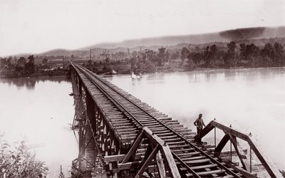 Tennessee River ved Bridgeport, ca. 1864. av George N. Barnard