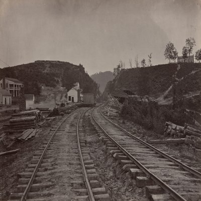 Allatoona-passet, sett mot nord, Georgia av George N. Barnard