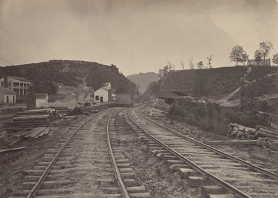 Allatoona-passet ser nordover, Georgia, 1860-tallet. av George N. Barnard