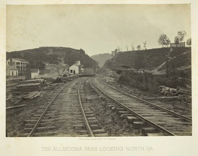 Allatoona-passet, ser nordover, GA, 1866. av George N. Barnard