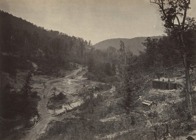 Whiteside Valley under broen, 1860-tallet. av George N. Barnard