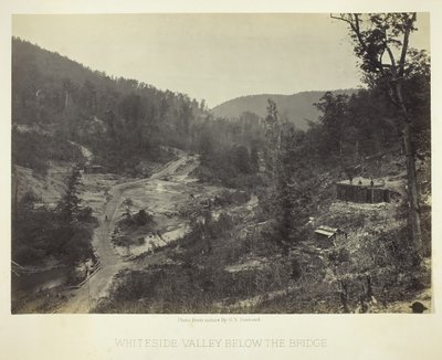 Whiteside Valley under broen, 1864. av George N. Barnard