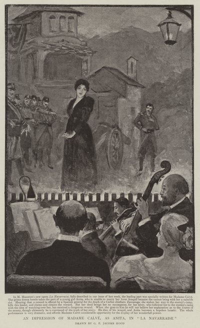 Et inntrykk av Madame Calve, som Anita, i La Navarraise av George Percy Jacomb Hood