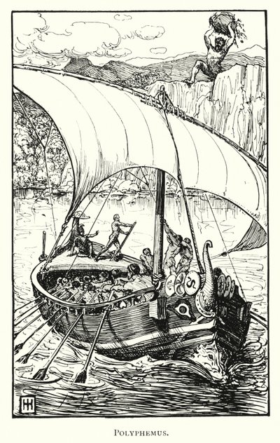 Odyssey: Polyphemus (gravering) av George Percy Jacomb Hood