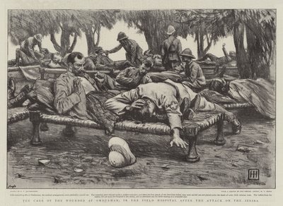 Omsorgen for de sårede ved Omdurman, på feltsykehuset etter angrepet på Zeriba av George Percy Jacomb Hood