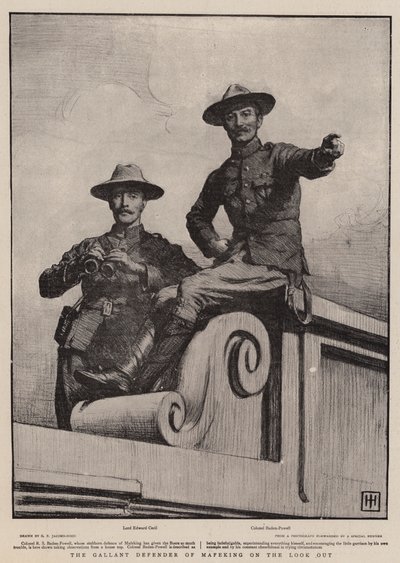 Den galante forsvareren av Mafeking på utkikk av George Percy Jacomb Hood