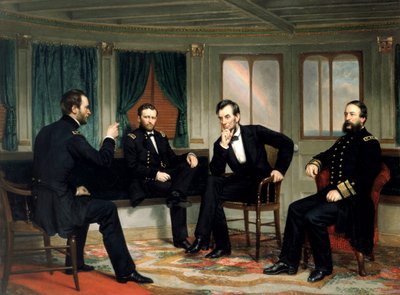 The Peacemakers, pub. 1868 (farge litho) av George Peter Alexander (after) Healy