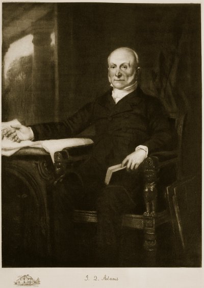 John Quincy Adams, 6. president i USA, pub. 1901 (fotogravyr) (se også 102587) av George Peter Alexander Healy
